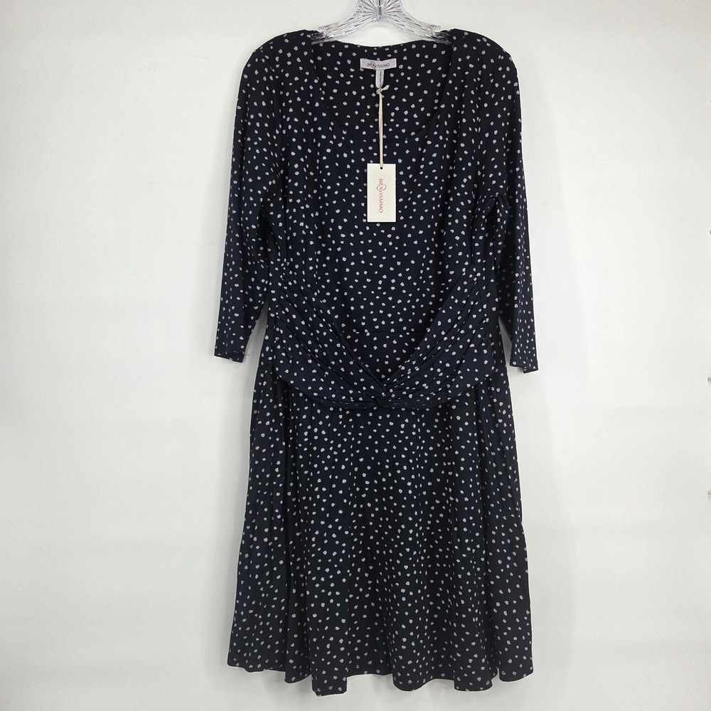 Bravissimo Olivia Dress 14 Midnight Lilac Polka Dot Really Super Curvy Eclectic